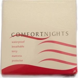 Gentug Προστατευτικό Επίστρωμα Διπλό Αδιάβροχο με Λάστιχα Comfort Nights Λευκό 90x190εκ.